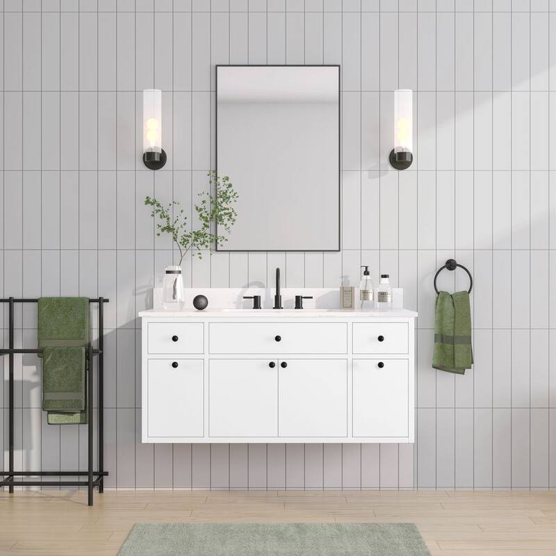 Avanity Paisley 48 in. Single Sink Vanity with Cala White Engineered Top