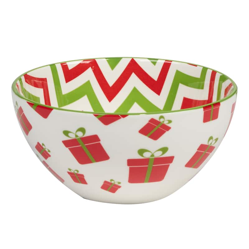 Certified International Holiday Fun 30 oz. All Purpose Bowls, Set of 6 Assorted Designs - 30 oz.