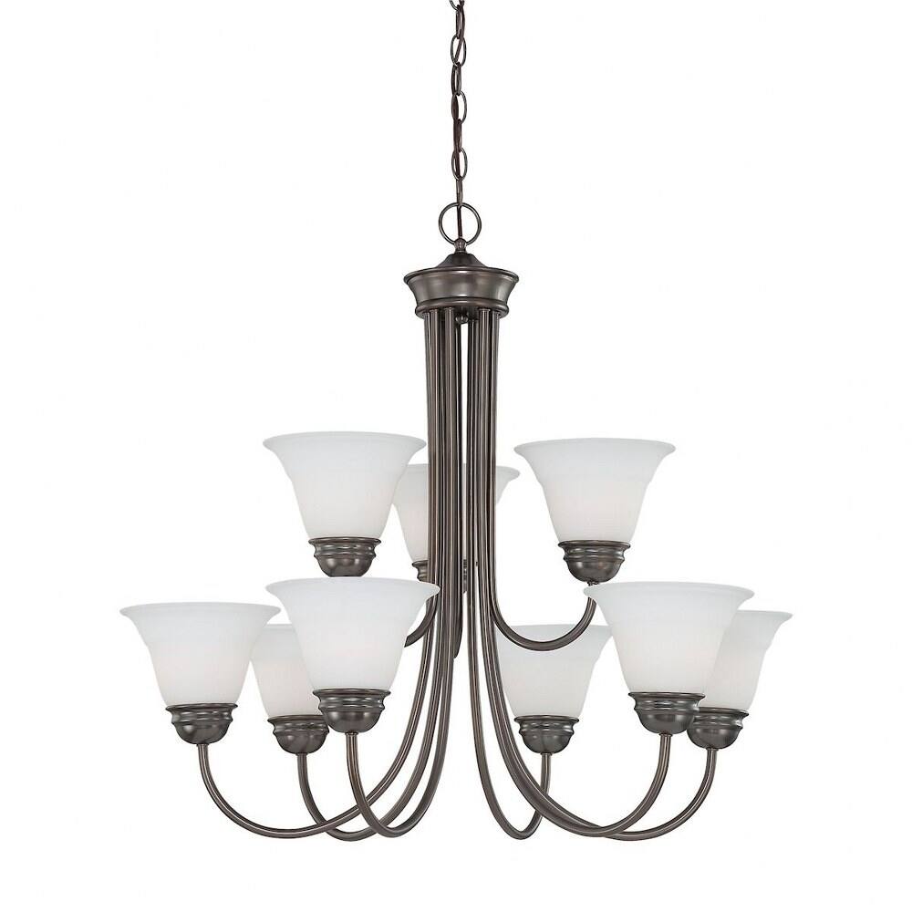 Harris Lane - Nine Light Chandelier Oiled Bronze Finish - Oiled Bronze