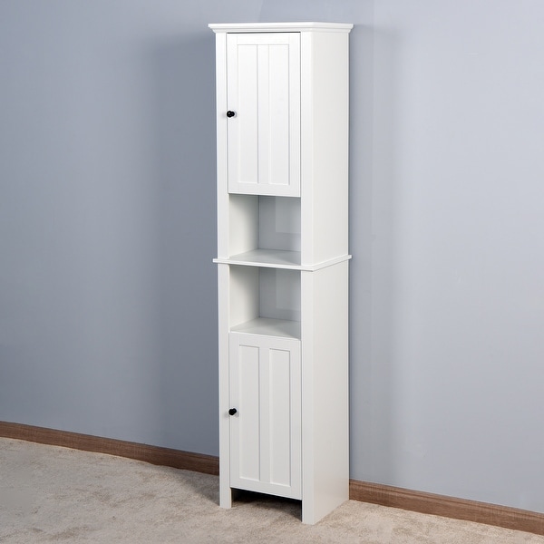 Assembled white storage outlet cabinets