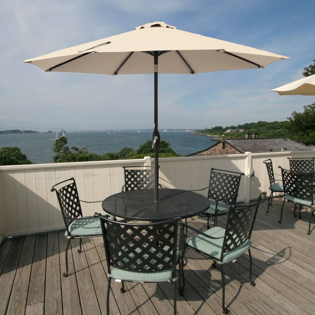 Bonosuki 9ft Patio Umbrella with Tilt and Crank Waterproof Canopy