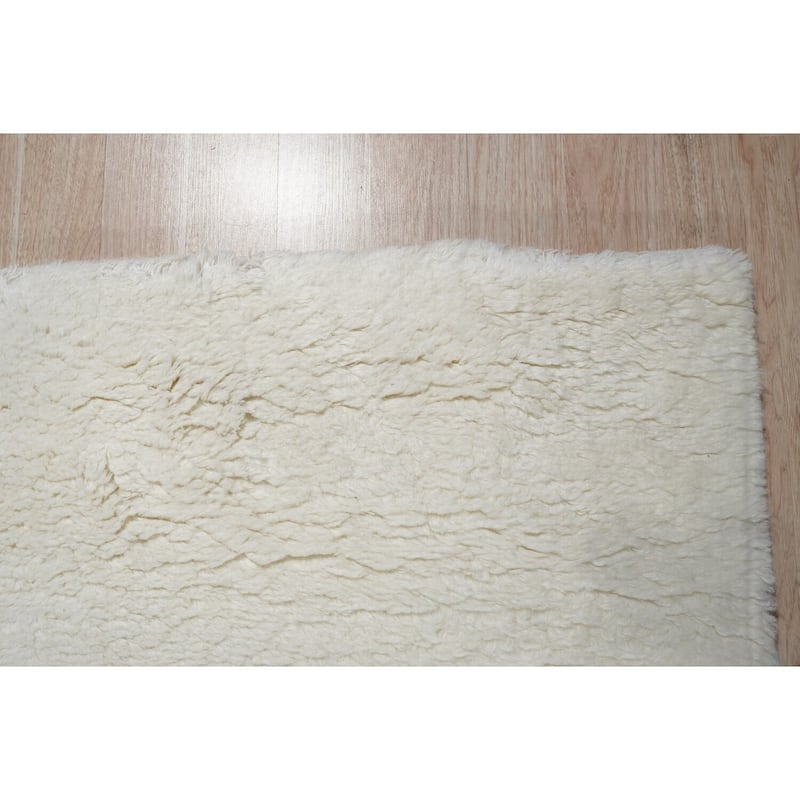 Hand-Knotted Wool Modern Pile Rug, 8' x 10', Gray Area Rug, Elegant Handcrafted Design for Bedroom or Office - L