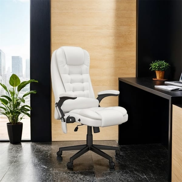 High Back Vibration Massage Office Chair w/6 Vibration Points,Heated - On  Sale - Bed Bath & Beyond - 41253447