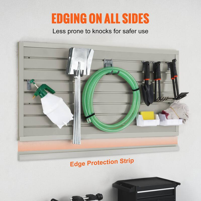 Heavy Duty Garage Slat Wall Organizer Panels with Universal Groove Design