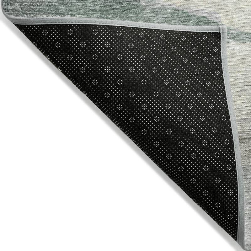 Machine Washable Indoor/ Outdoor Abstract Watercolor Chantille Rug