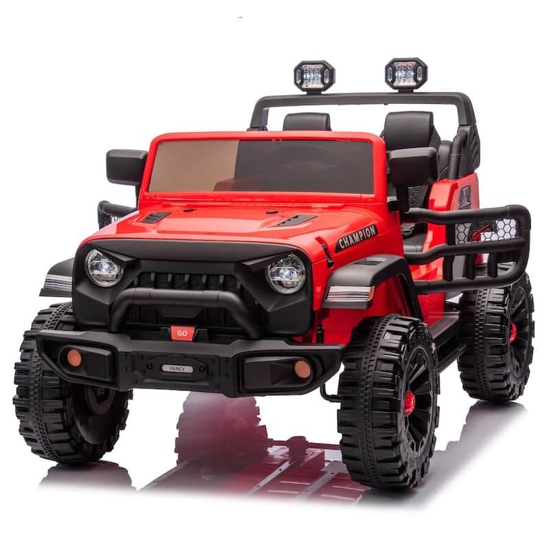 24V Two-Seater Kids Ride On Electric Car W/Parents Control,400w Motor,Provide A Speed Of 1.86-4.35mph For Kids Of 3+