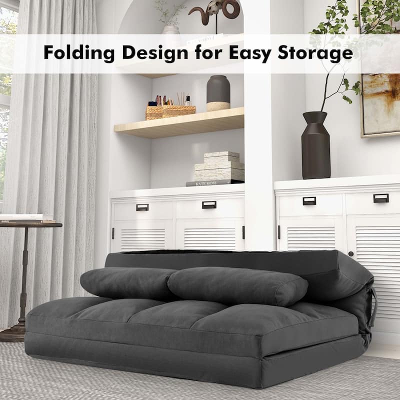 Costway Floor Sofa Bed with 2 Pillows 6 Positions Adjustable Backrest - See Details