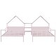preview thumbnail 20 of 22, Metal Double Twin Size Platform Beds with House-shaped Headboard and a Built-in Nightstand, Two Shared Bed with Storage Shelves