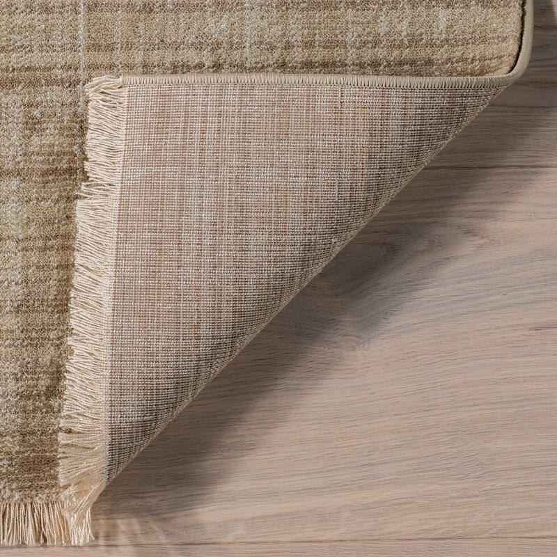 Cedarwood Fringed Area Rug