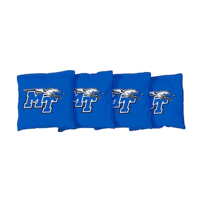 Middle Tennessee State University Blue Raiders Blue Cornhole Bags