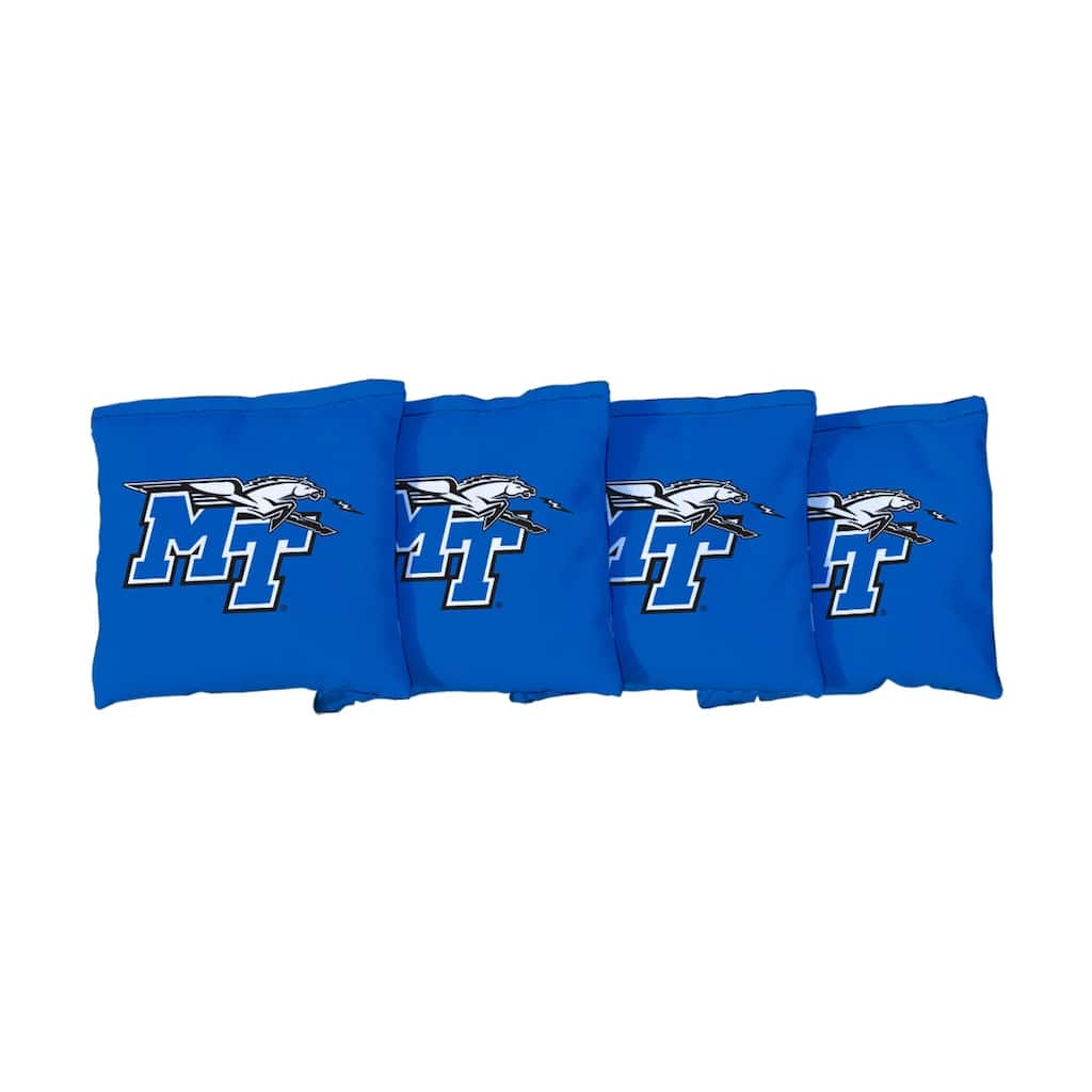 Middle Tennessee State University Blue Raiders Blue Cornhole Bags