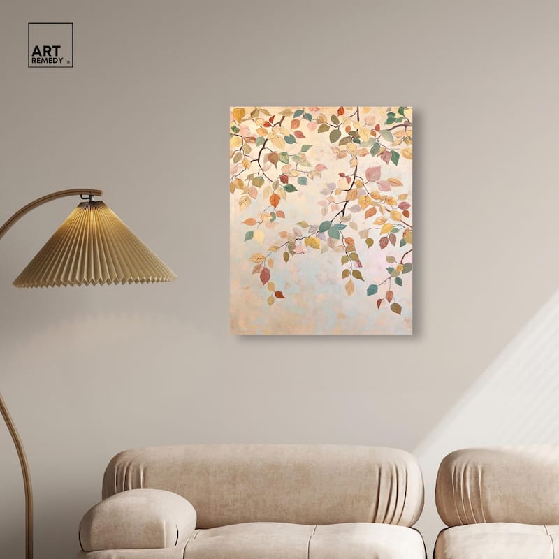 Leaf Swirl Canvas by Art Remedy, Gallery Wrapped