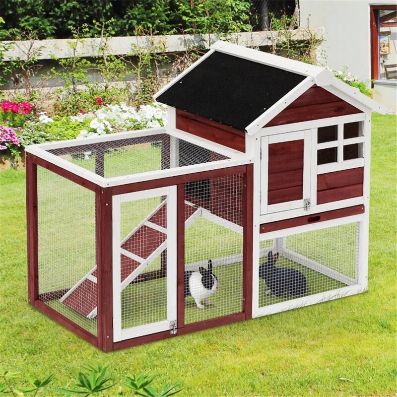 Durable Bunny Hutch for Indoor and Outdoor Use - 48" L x 24.75" W x 36.25" H