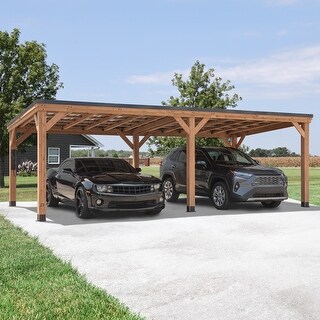 Backyard Discovery Arcadia 24x12' Cedar Wood Gazebo with Steel