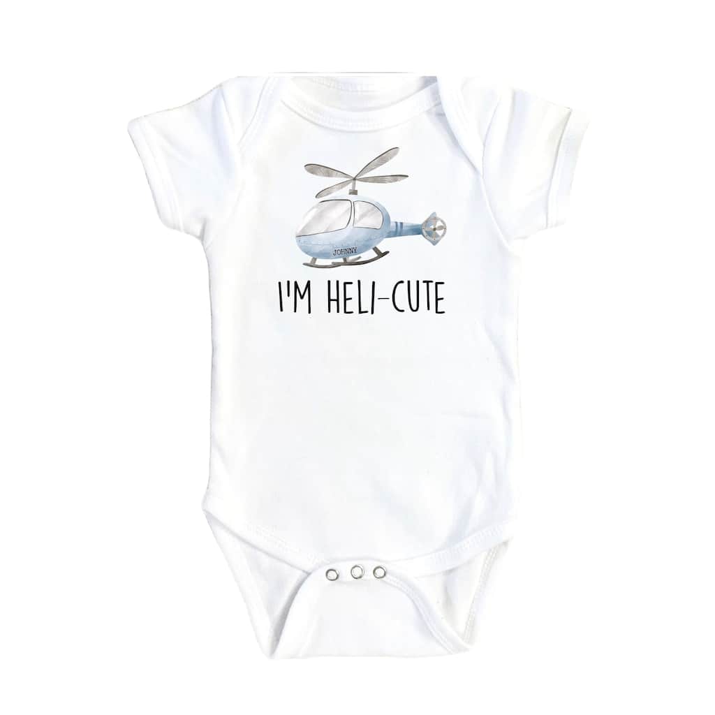 Helicopter Cute - Baby Boy Girl Clothes Infant Bodysuit Funny Cute Newborn