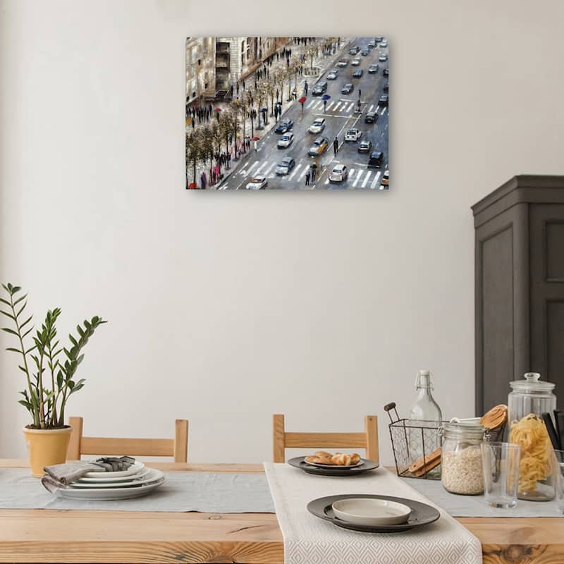Champs Elysees By Emily Williams Canvas Art Print