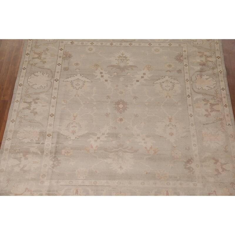 Traditional Kazak Area Rug Hand-Knotted Floral Wool Carpet - 8'9" x 9'8"