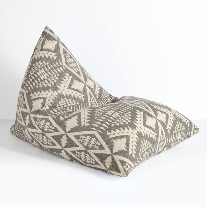 Sorra Home Sunbrella Pendleton Outdoor Bean Lounger - 54 in W x 38 in W x 21 in H