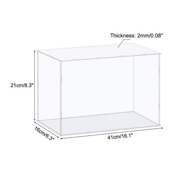 Display Case Box Acrylic Box Transparent Showcase 41x16x21cm for ...