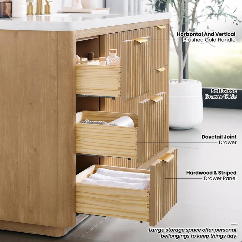 Cadiz Bath Vanity with Composite Stone Top and Mirror