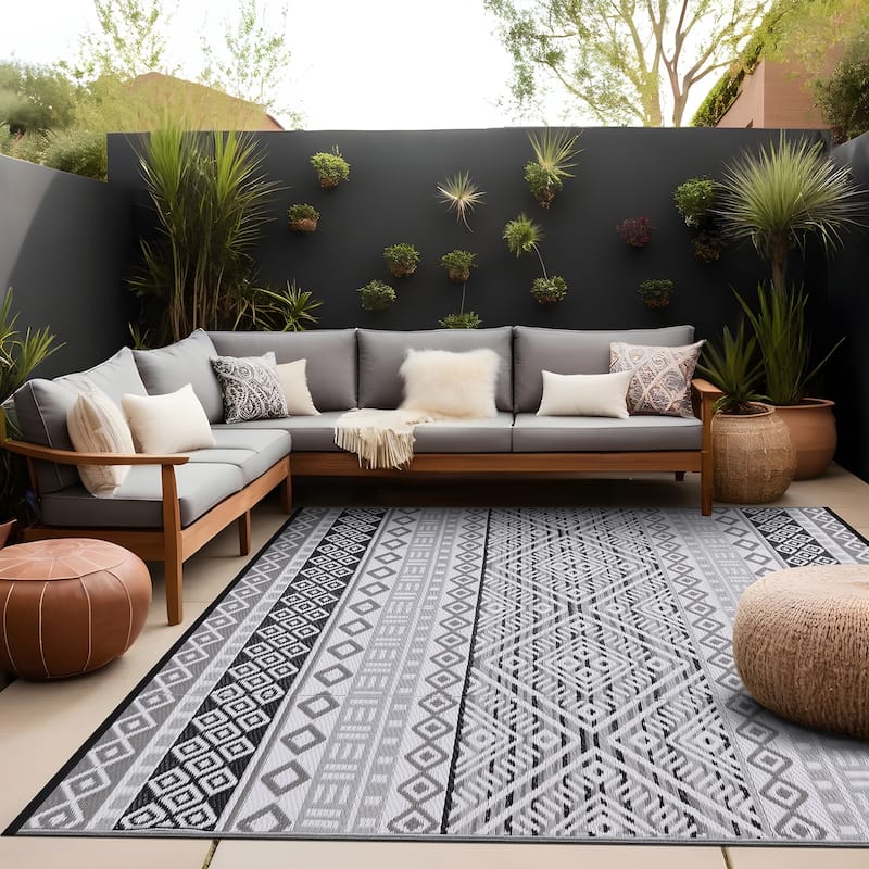 Beverly Rug Boho Outdoor Rug Waterproof for Patio, RV Camping