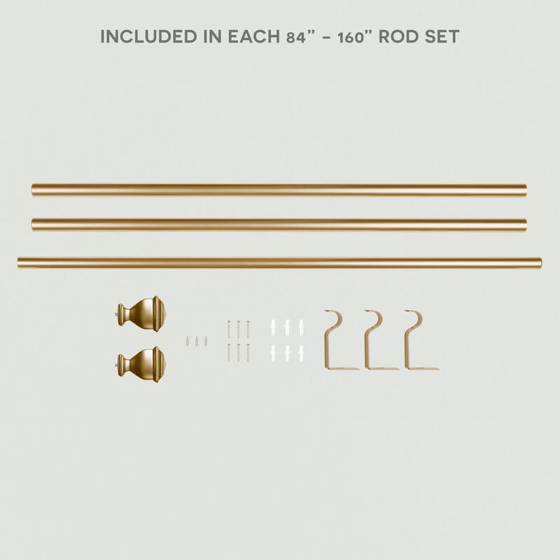 EXCLUSIVE HOME Napoleon 1" Curtain Rod and Finial Set