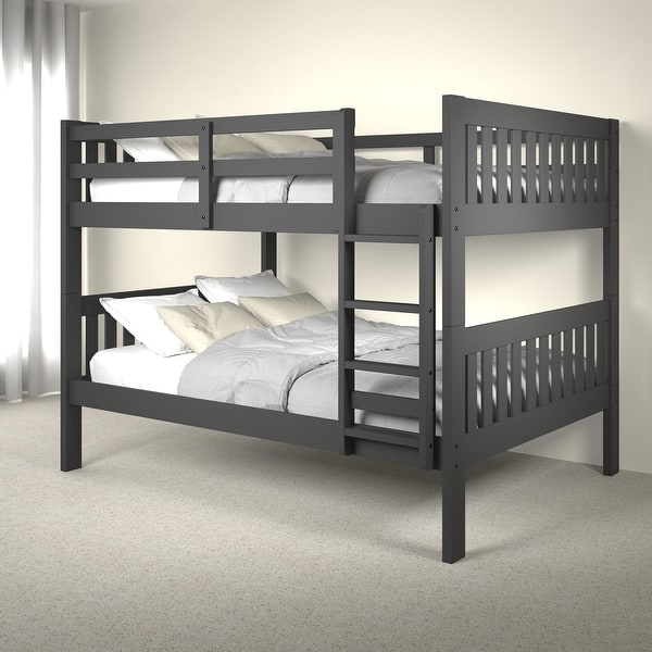 Shop Full Over Full Mission Dark Grey Bunk Bed Overstock 31226770