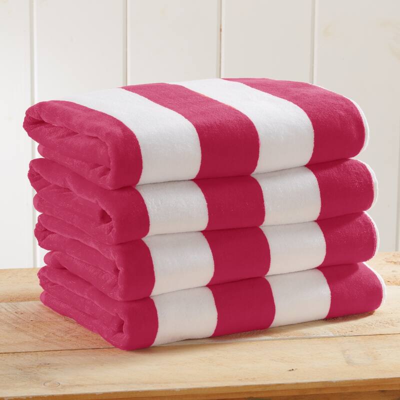 Luxurious Cotton Vibrant Colored Striped Beach Towel