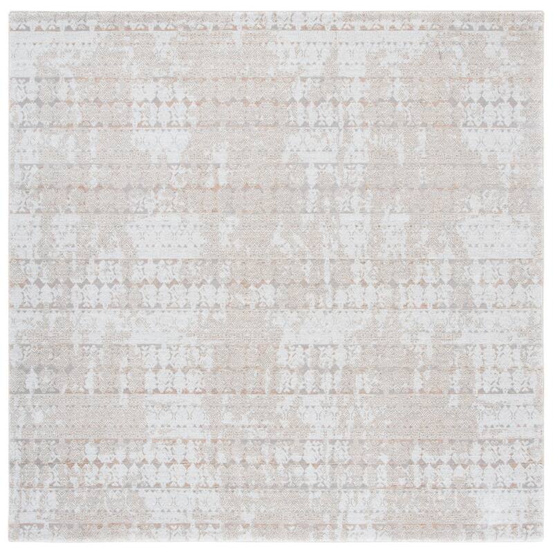 SAFAVIEH Webster Yoriko Vintage Rug - 6'7" Square - Beige/Grey