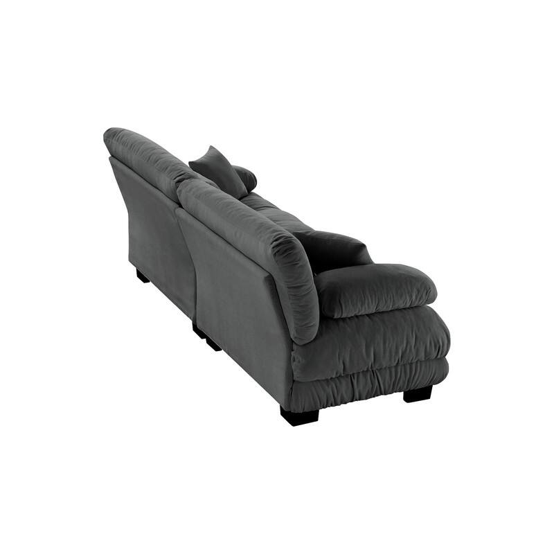 Rossetta 2 - Seat Exquisite Cloud Couch Chenille Sofa with Lumbar and Throw Pillows