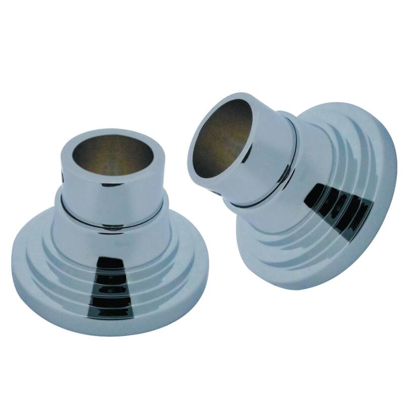 Edenscape Brass Shower Rod Base - Polished Chrome