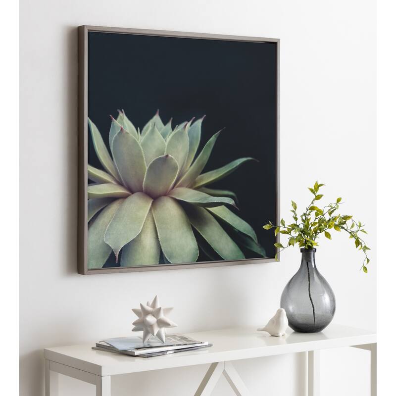 Sylvie Succulent 18x24 Gold Framed Canvas Wall Art by F2 Images