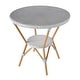 preview thumbnail 16 of 24, Tobias Outdoor Rattan and Metal Round Bistro Table