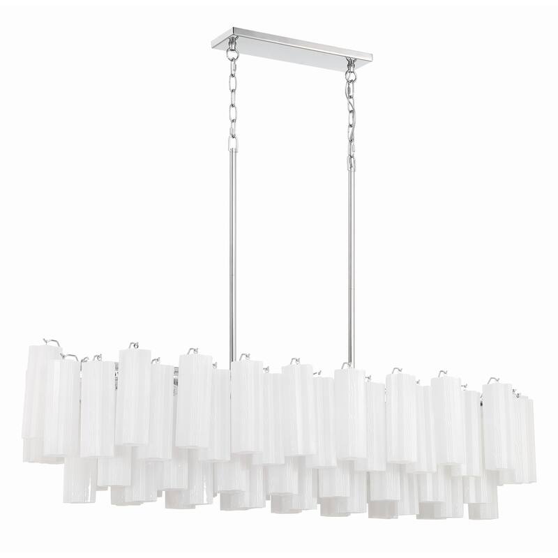Addis 14 Light Polished Chrome Chandelier - 51.75"W x 14.25"H x 14"D