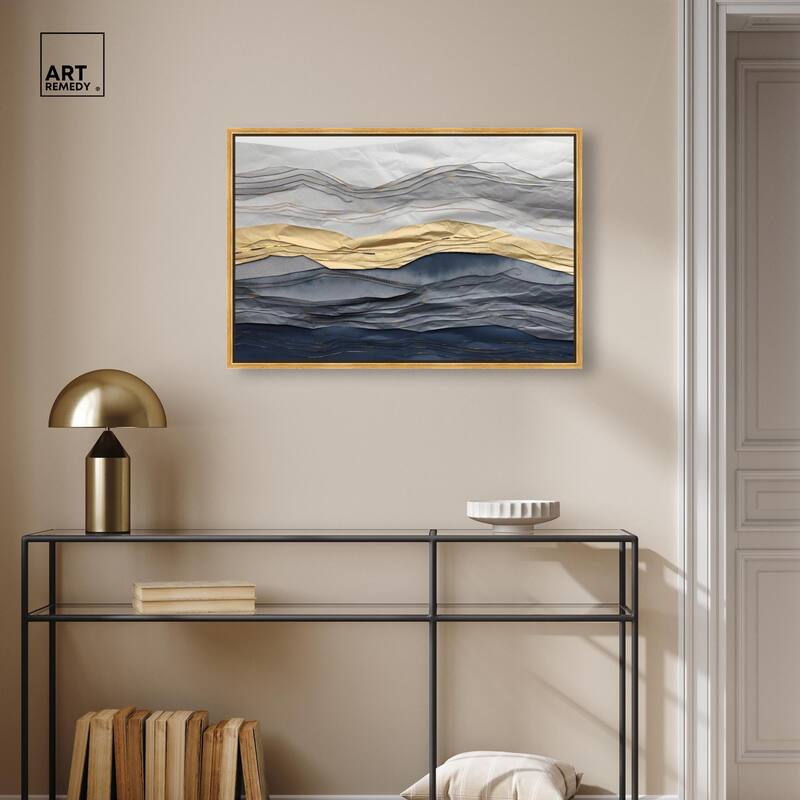 Flowing Golden Tide Canvas by Art Remedy