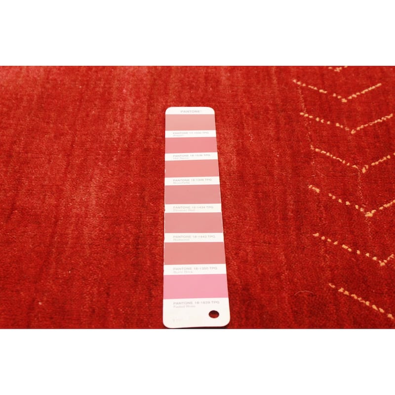 Kashkuli Gabbeh Red Rug 3'11" x 5'10" - 3'11 x 5'10