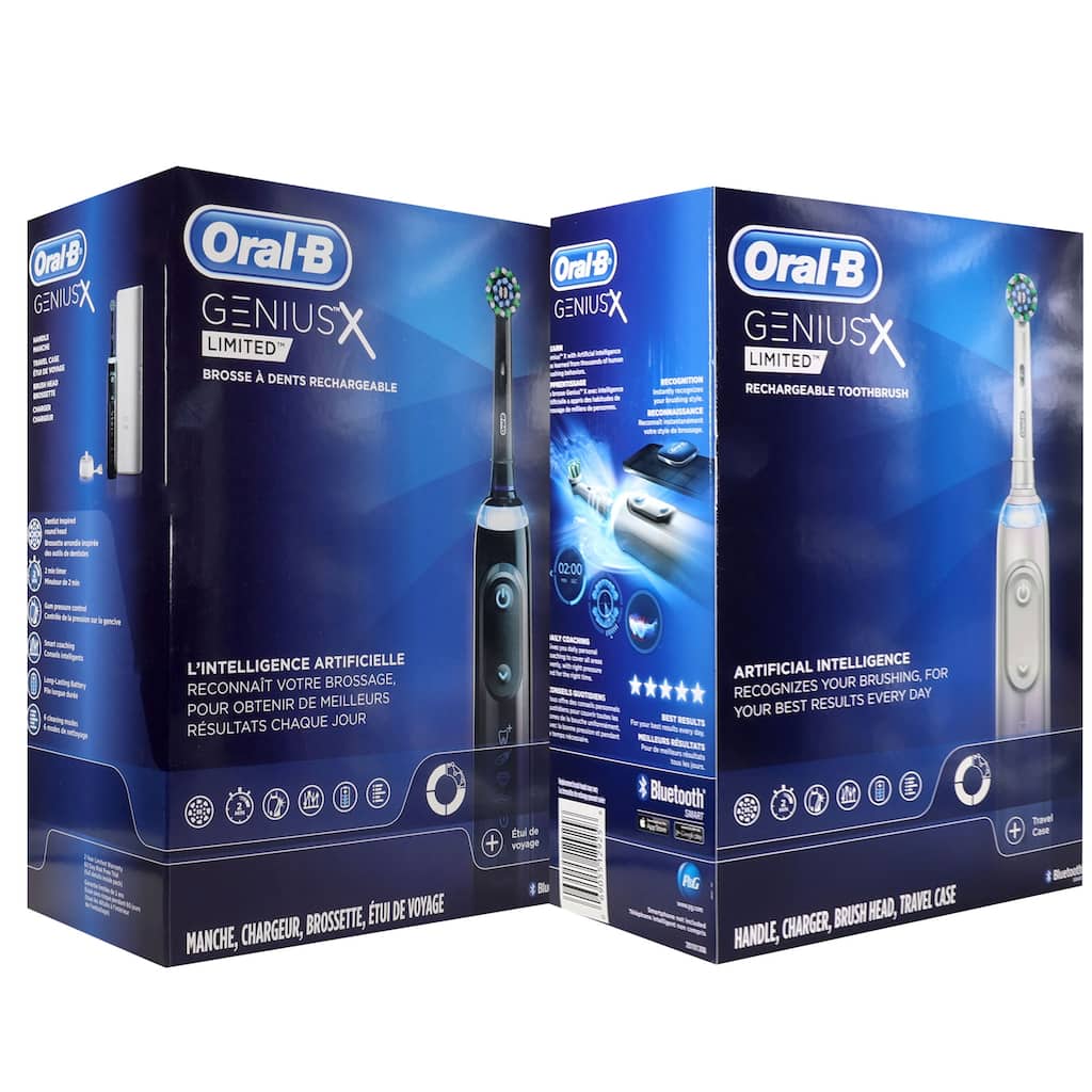 Oral-B Genius X Limited Rechargeable Electric Toothbrush Midnight Black and White