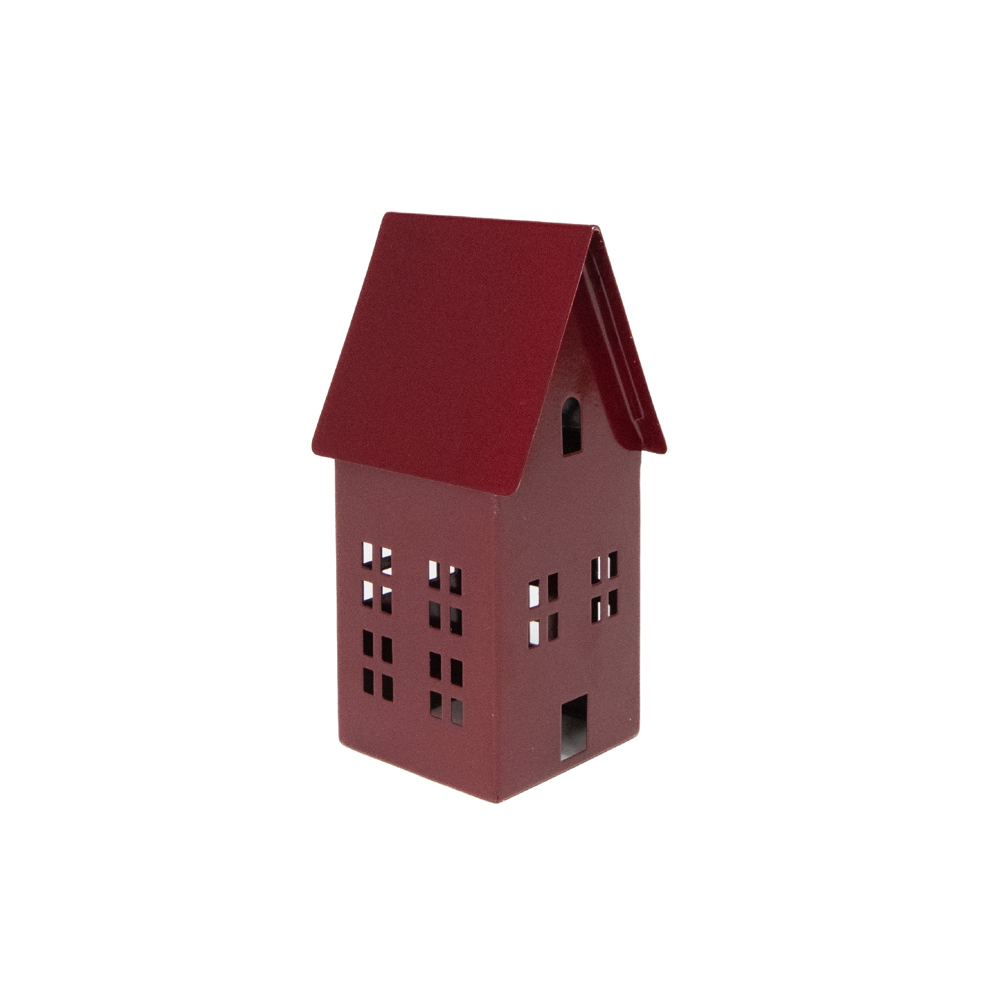 9" Red Metal House Decor