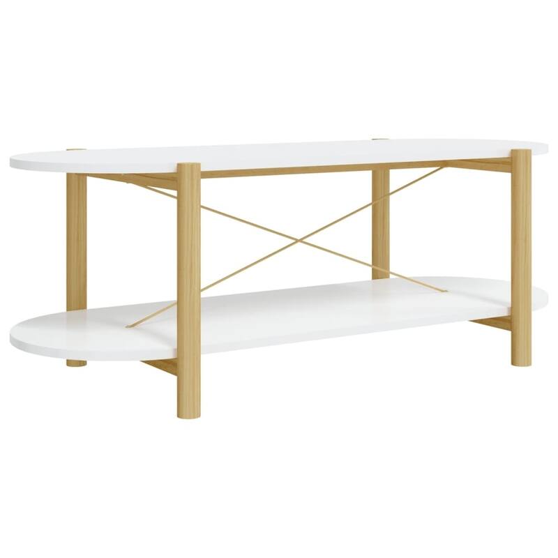 vidaXL Coffee Table Living Room End Table Accent Sofa Table Engineered Wood - 43.3"x18.9"x15.7"