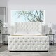 preview thumbnail 7 of 16, Geneva Curved Wing Upholstered Platform Bed with Headboard