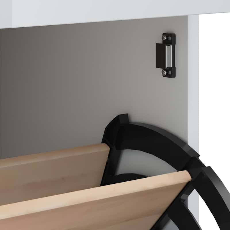 vidaXL Shoe Cabinet Storage Rack Organizer Hallway Furniture Solid Wood Pine - 13.8 x 23.6 x 42.1 in