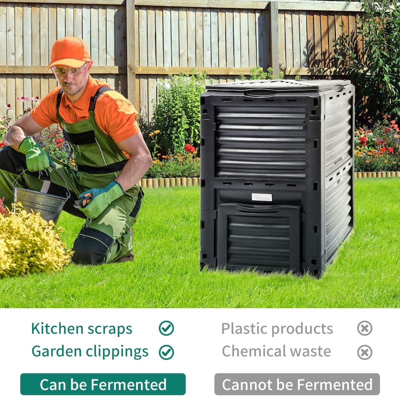 80 Gal. Plastic Outdoor Stationary Composter