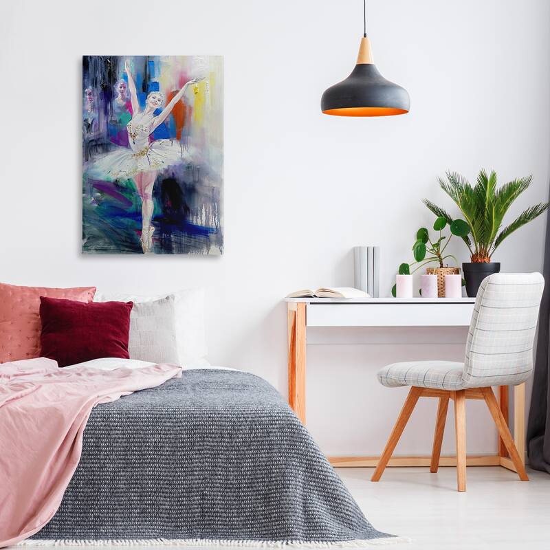 Stupell Bold Ballerina Abstraction Canvas Wall Art Design By Lucille Lee