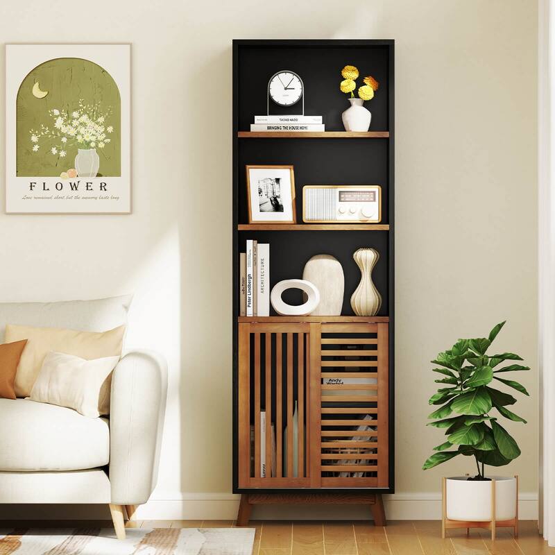Costway 70” Bookshelf, 5-Tier Bookcase with Reversible Adjustable - See Details