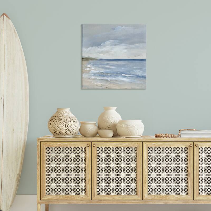 Stupell Stormy Beach Landscape Canvas Wall Art Design By Nan