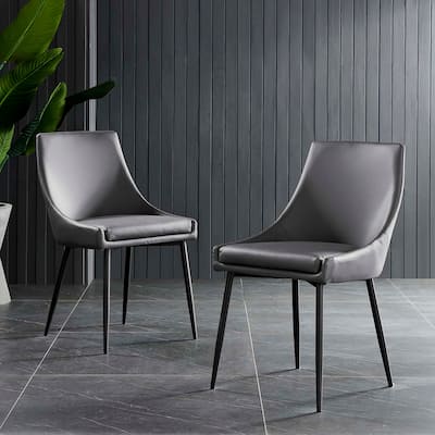 Viscount Vegan Leather Dining Chairs - Set of 2