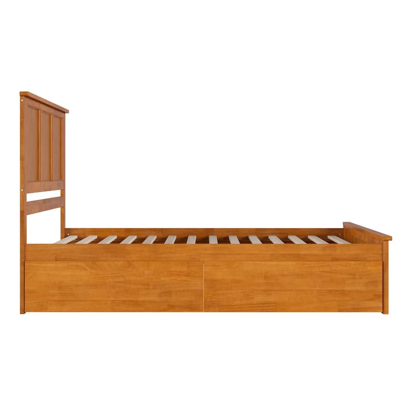 Madison Platform Bed with Matching Footboard with Storage Drawers