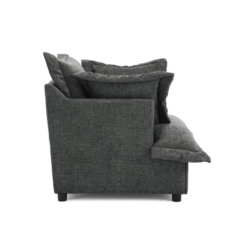 39"W Oversized Upholstered Chenille Comfy Cloud Accent Armchair