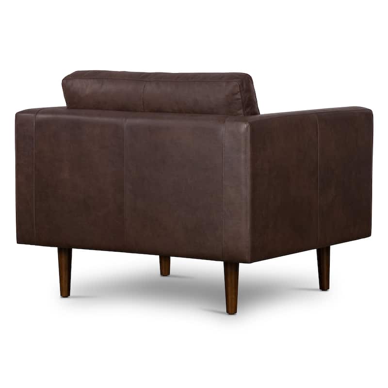Poly & Bark Napa Lounge Chair (Set of 2) - Full Grain Genuine Italian Leather
