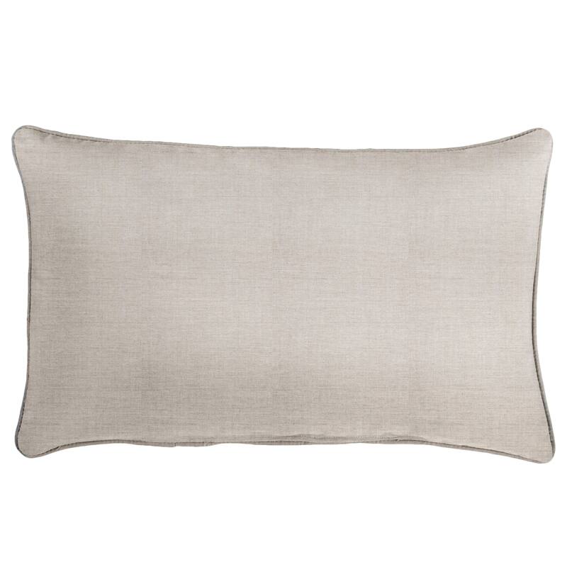 Sunbrella Canvas Indoor/Outdoor 13x20 Corded Lumbar Pillow (Single) - 13 in H x 20 in W x 6 in D - Cast Silver
